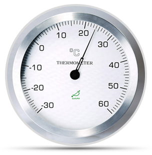 12寸掛鐘式溫度計(jì)
